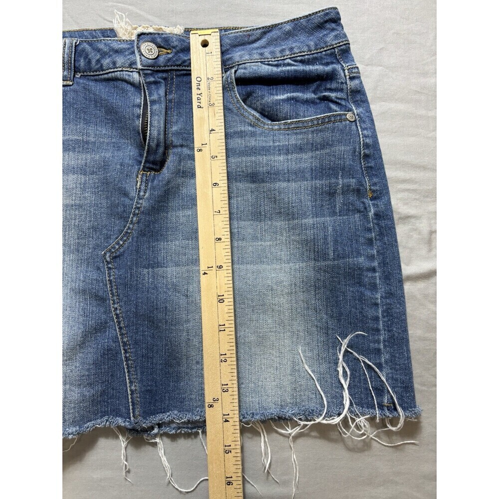 Altar'd State Denim JEAN Raw Hem 100% Cotton Skirt Sz Medium - Picture 5 of 5